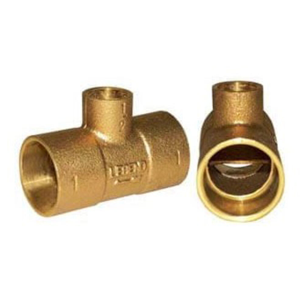 LEGEND 302-207 T-570 1-1/4 x 3/4" Cut-Away Mono-Flow Reducing Tee, C x C End Style, Bronze