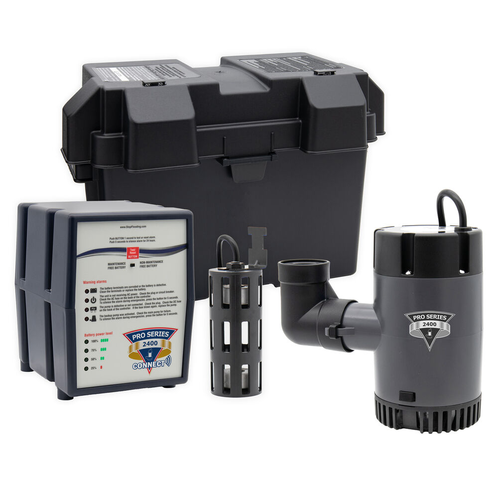 Pro Series™ PHCC-2400 Battery Backup Sump Pump, 12 V, 20 A