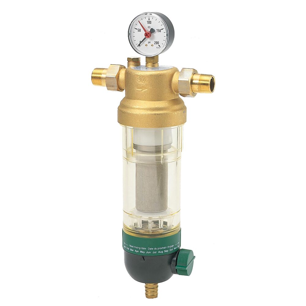 Resideo Braukmann F76S1007 Water Filter, 17-11/16" H, Brass, 104 deg F