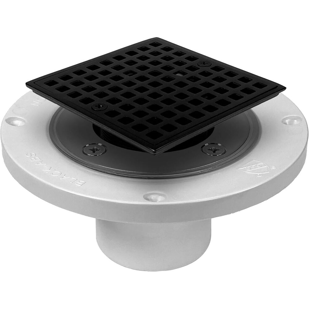 Noble Company FreeStyle Thin-Bed Drain, PVC, Flat Black