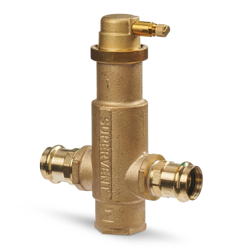Resideo PV075P/U PV Series Air Eliminator, 3/4" Nominal, Press Connection, 125 psi Working, Bronze