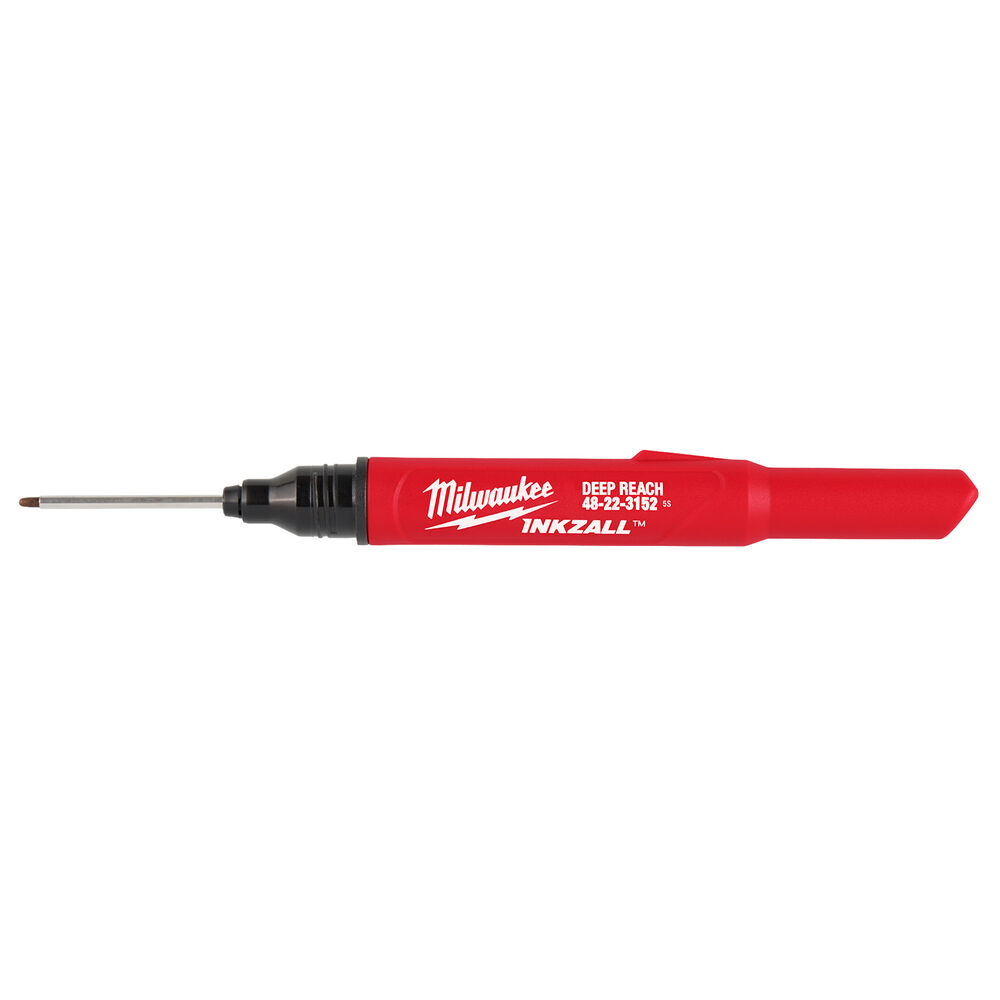 Milwaukee® Tool 48-22-3152 INKZALL™ 2IN1 Deep Reach Ultra Fine Point Black Jobsite Marker