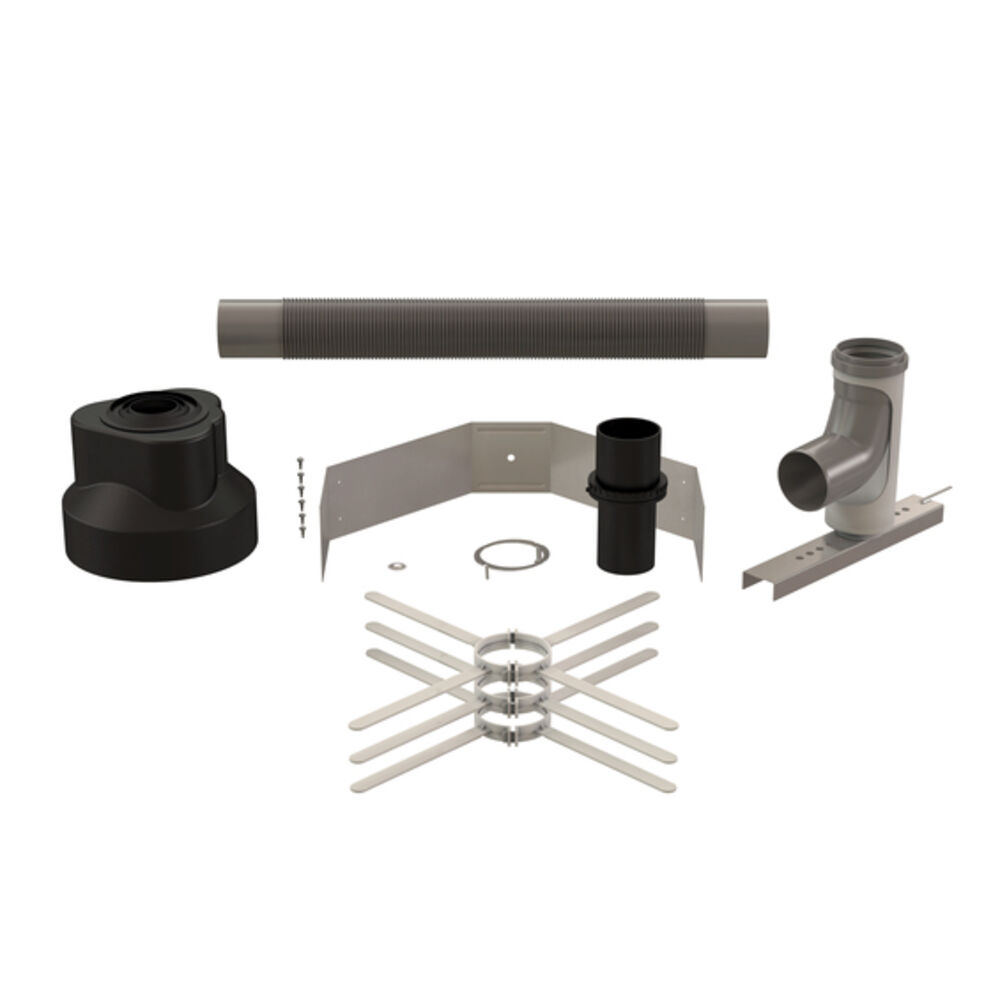 Centrotherm InnoFlue® IFBK0325 Flex B-Vent Kit, 3" Dia, Polypropylene, Domestic