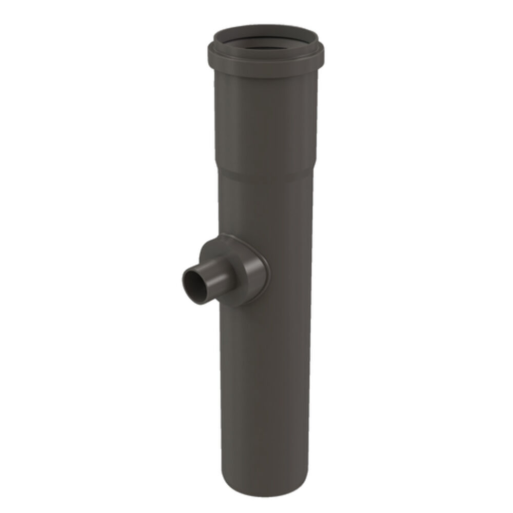 Centrotherm InnoFlue® ISHDT03 3" Horizontal Drain Tee, Polypropylene, 9.8" L, Gray