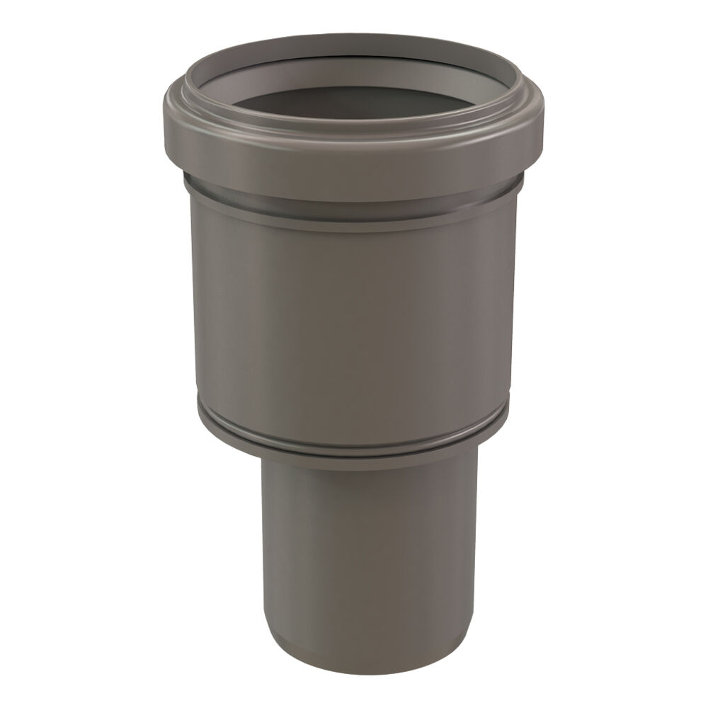 Centrotherm InnoFlue® ISEI0203 Single Wall Eccentric Increaser, 2 to 3" Dia x 5.3" L, Polypropylene, Gray, Domestic