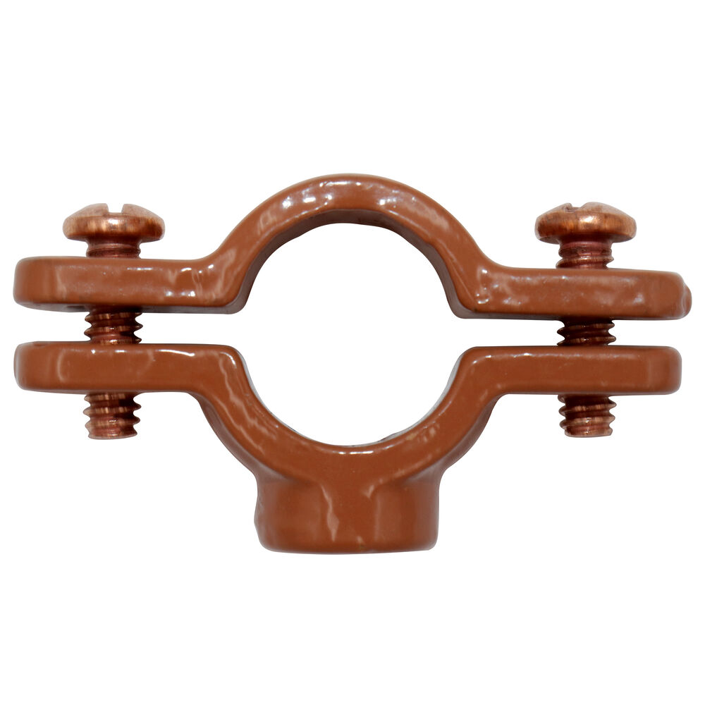 516-2CPK2 Overhead Split Ring Hanger, 1/2" CTS Pipe/Tube, 3/8" Rod, 180 lb Load, Ductile Iron, Epoxy Coated, Import