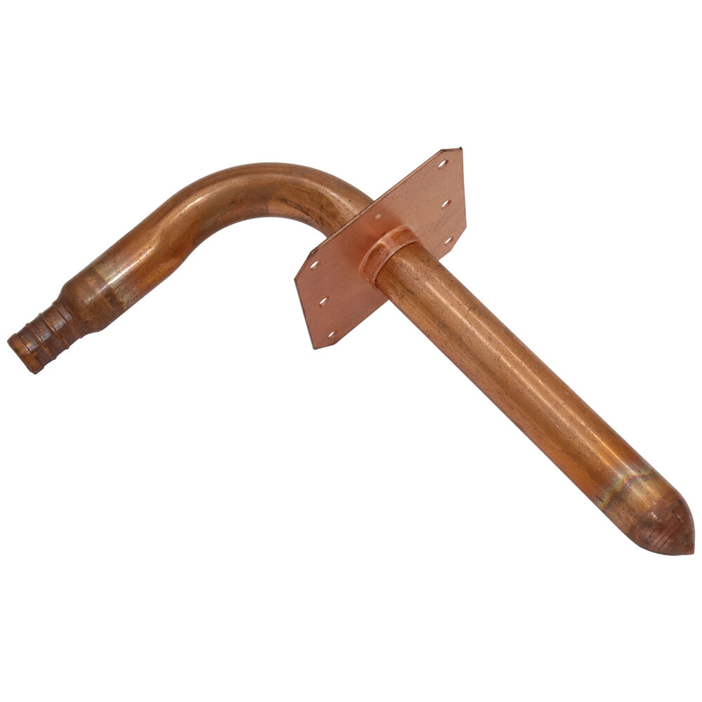 630X246E Square O-Strap 90 deg Stub-Out Elbow, 1/2 in, F1807 Crimp PEX x CTS, Copper