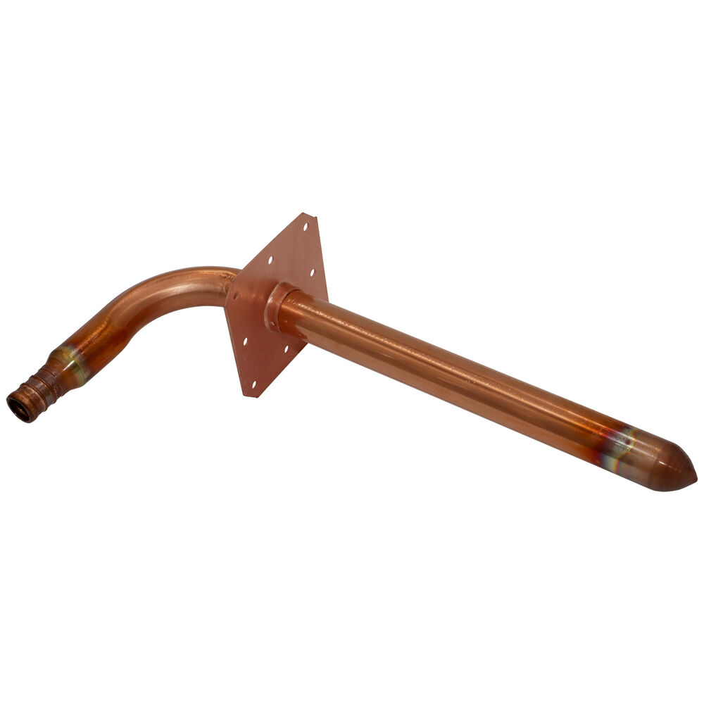 630X248E Square O-Strap 90 deg Stub-Out Elbow, 1/2 in, F1807 Crimp PEX x CTS, Copper