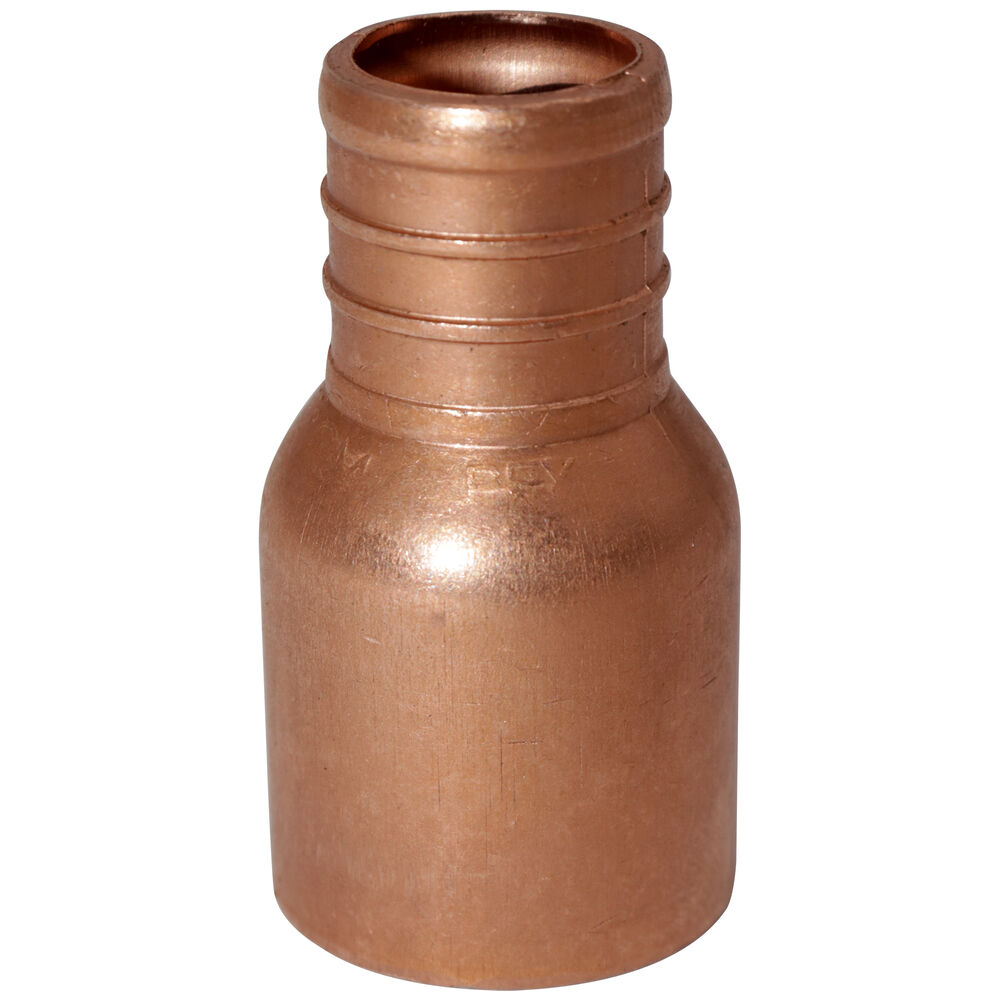 PowerPEX® 644X3 1-Piece Straight Adapter, 3/4", PowerPEX® F1807 Crimp PEX xFemale C, Copper, Domestic