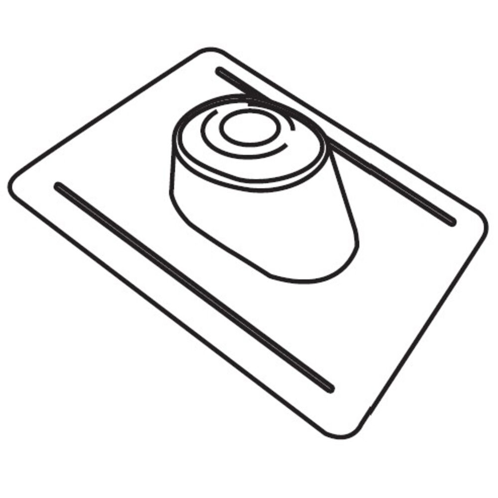 IPEX System 1738® 397191 Concentric Vent Termination Roof Flashing, Stretch Fit, 2"1/2-2 CONC VENT KIT ROOF FLASHING STRECH
