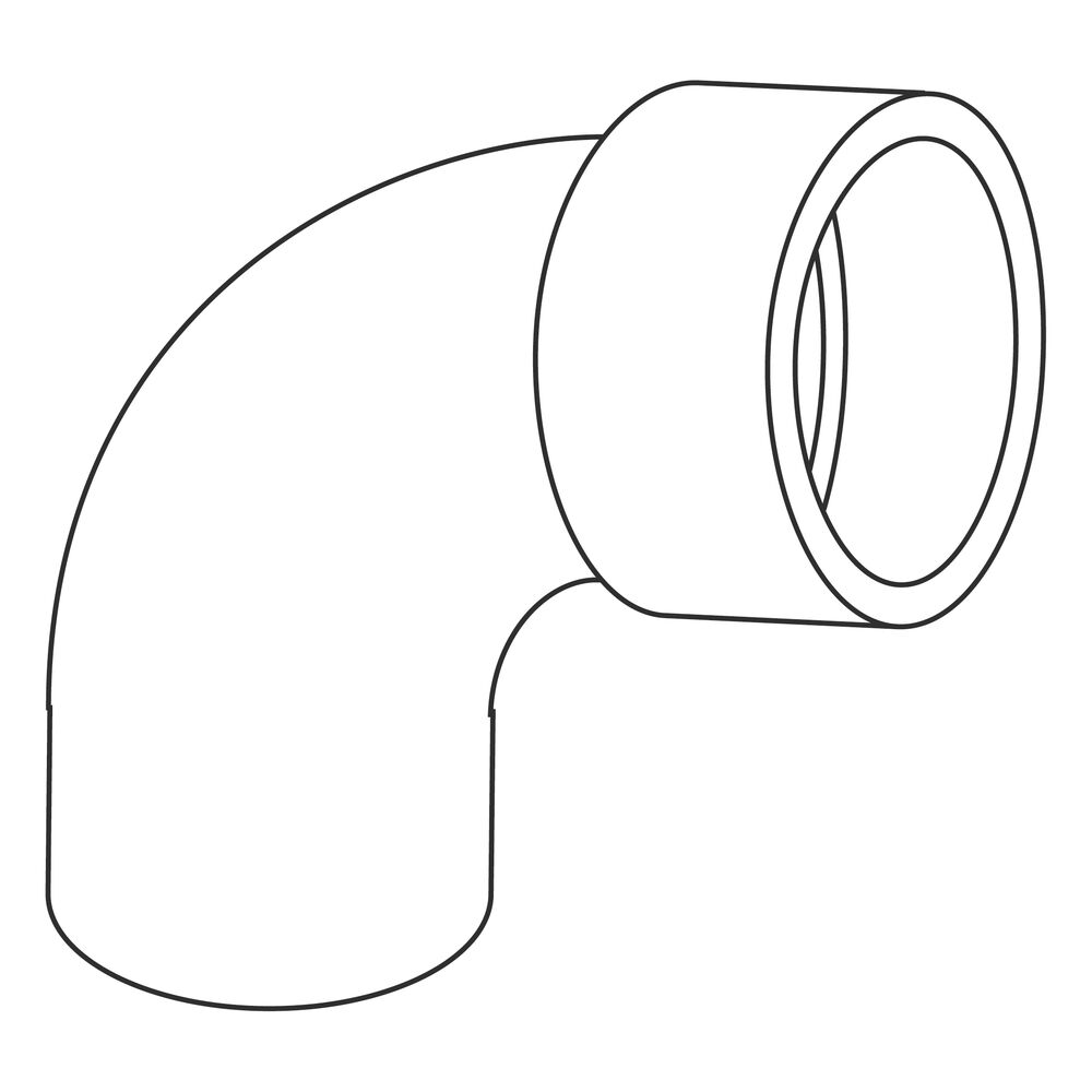 IPEX System 1738® 397233 FGV Street Elbow, 3", Hub x Spigot Connection, 90 deg, PVC, Import