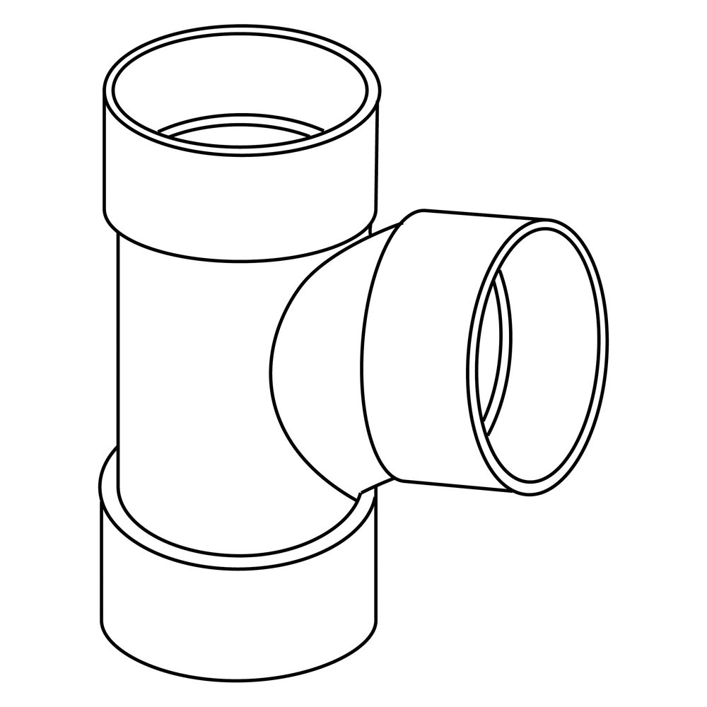 IPEX System 1738® 397082 FGV Tee/Wye, PVC, 2" Dia, Import