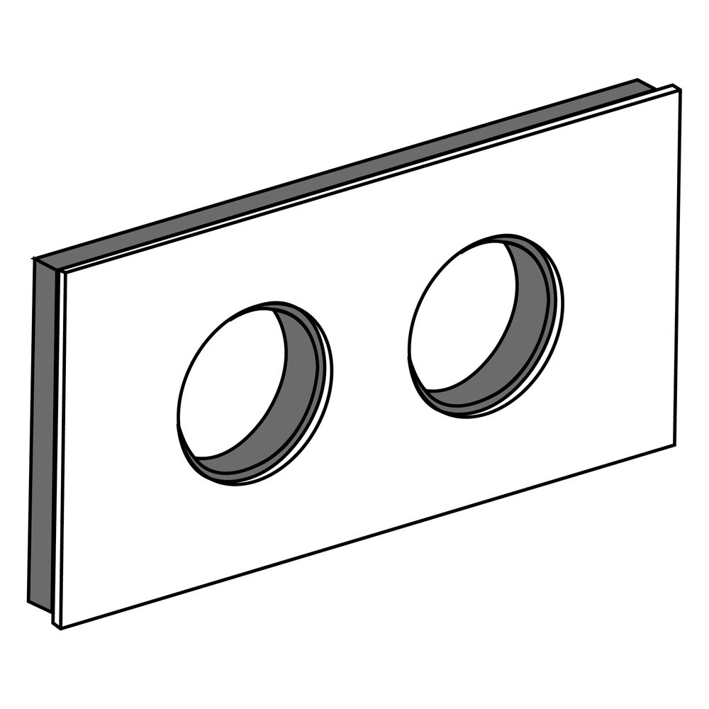 IPEX System 1738® 397216 Rectangular FGV Faceplate Assembly With Self Sealing Foam Back, 2", Import