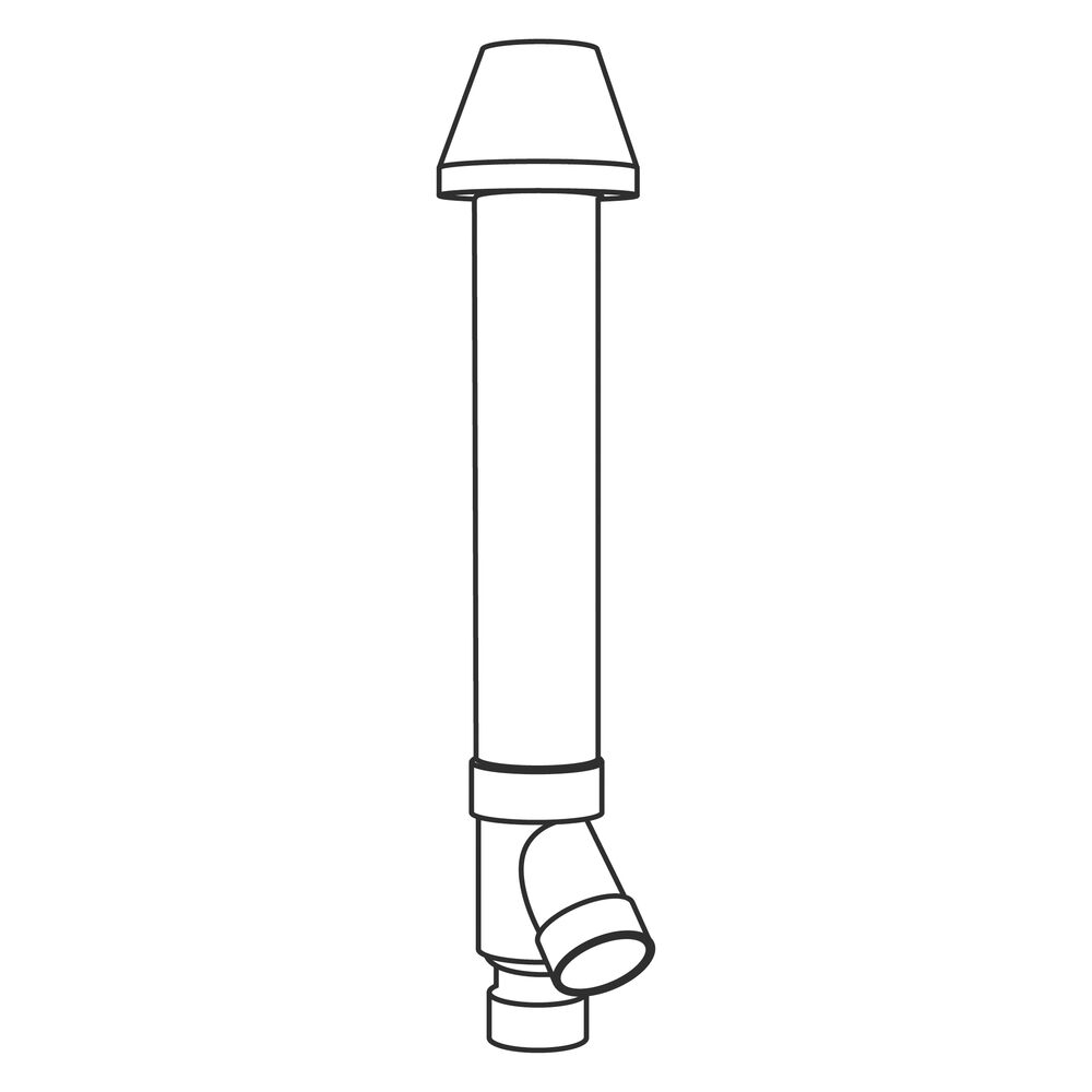IPEX System 1738® 397005 FGV Concentric Termination Kit, 2 x 16" Vent, PVC