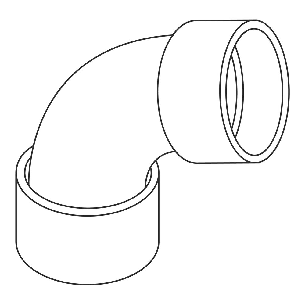 IPEX System 1738® 397025 FGV Elbow, 3", Hub x Hub Connection, 90 deg, PVC, Import