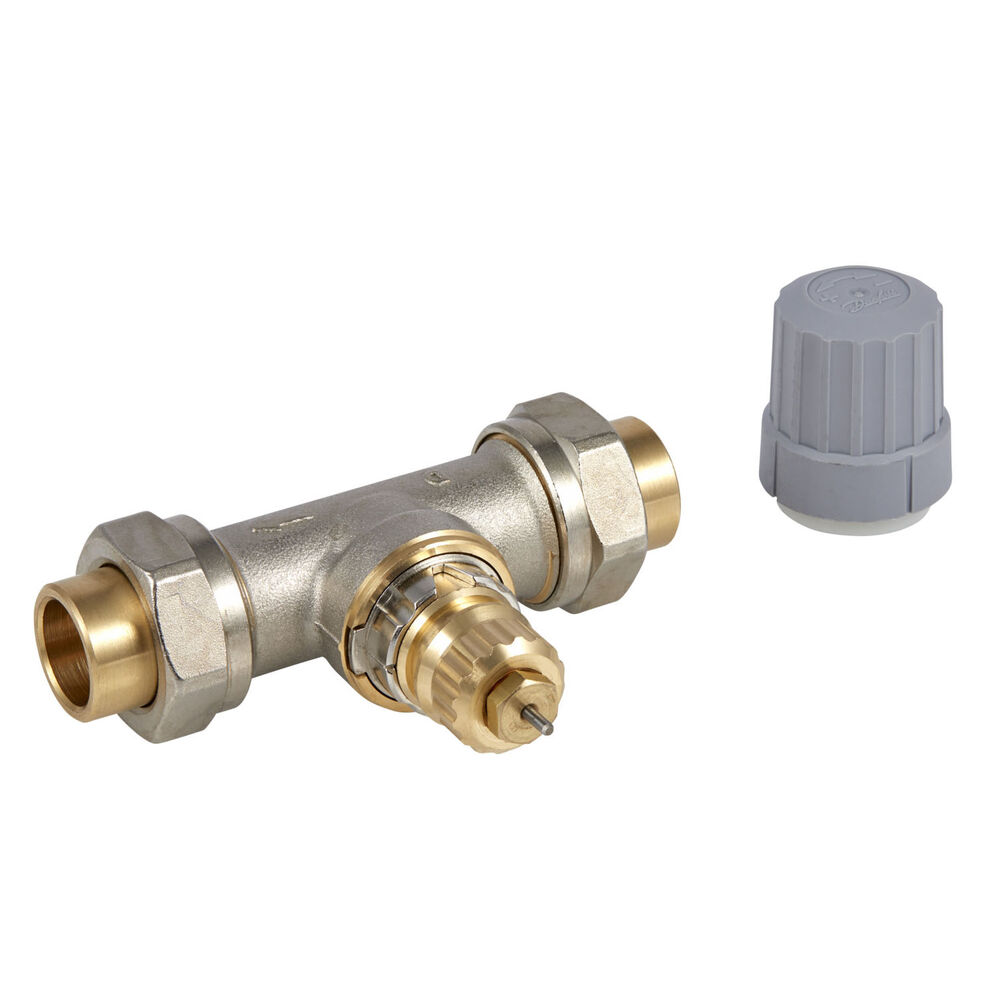 013G8042 RA2000 1/2" Straight Valve, Double Union Female Sweat Tailpieces