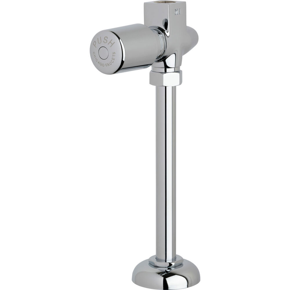 Chicago Faucet® 733-765PSHCP Straight Urinal Valve, 1/2" FNPT Inlet, Chrome Plated