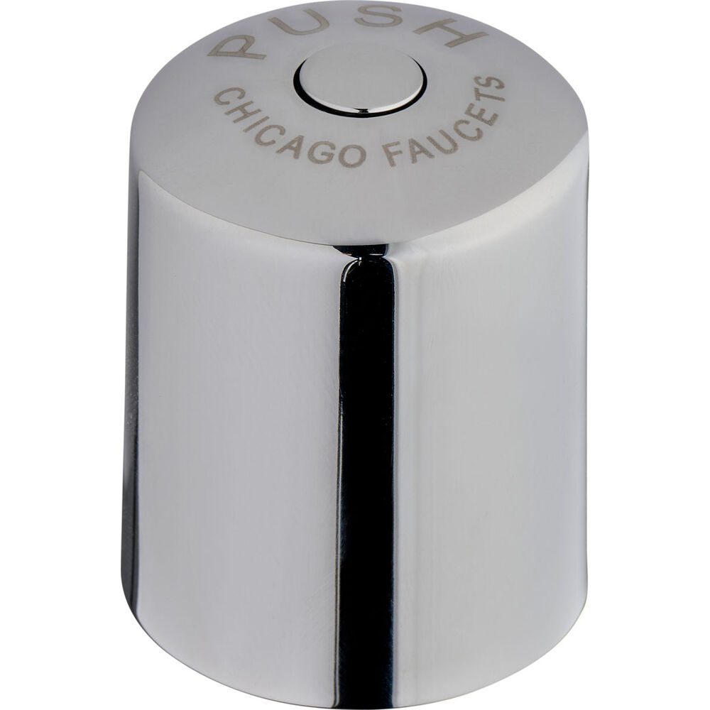 Chicago Faucet® 765-PSHJKCP MVP® 2" Vandal Proof Metering Push Handle, Metal, Polished Chrome