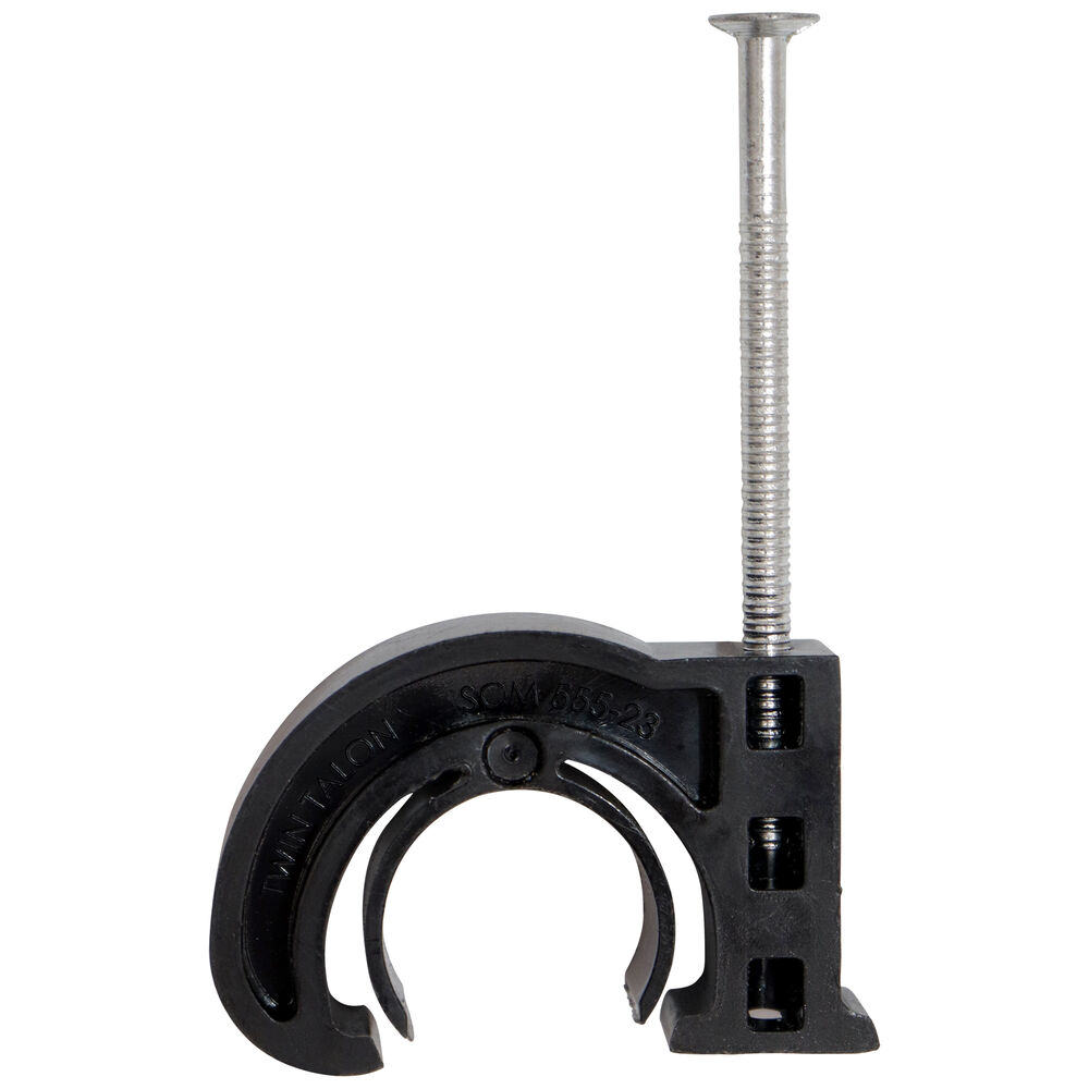 TubeTalon™ 555-23 Double Duty Tube Hanger Drive Hook with Nail, 1/2x3/4" CTS Pipe/Tube, 21 lb Load, Polyethylene, Domestic