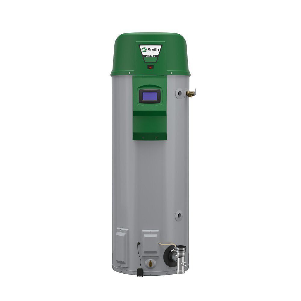A.O Smith HDHE-50 Vertex 50 Gallon Direct Vent Residential Water Heater w/ Adaptive Gas Valve, 0.88 UEF, 100,000 BTU/hr, Gas & Propane