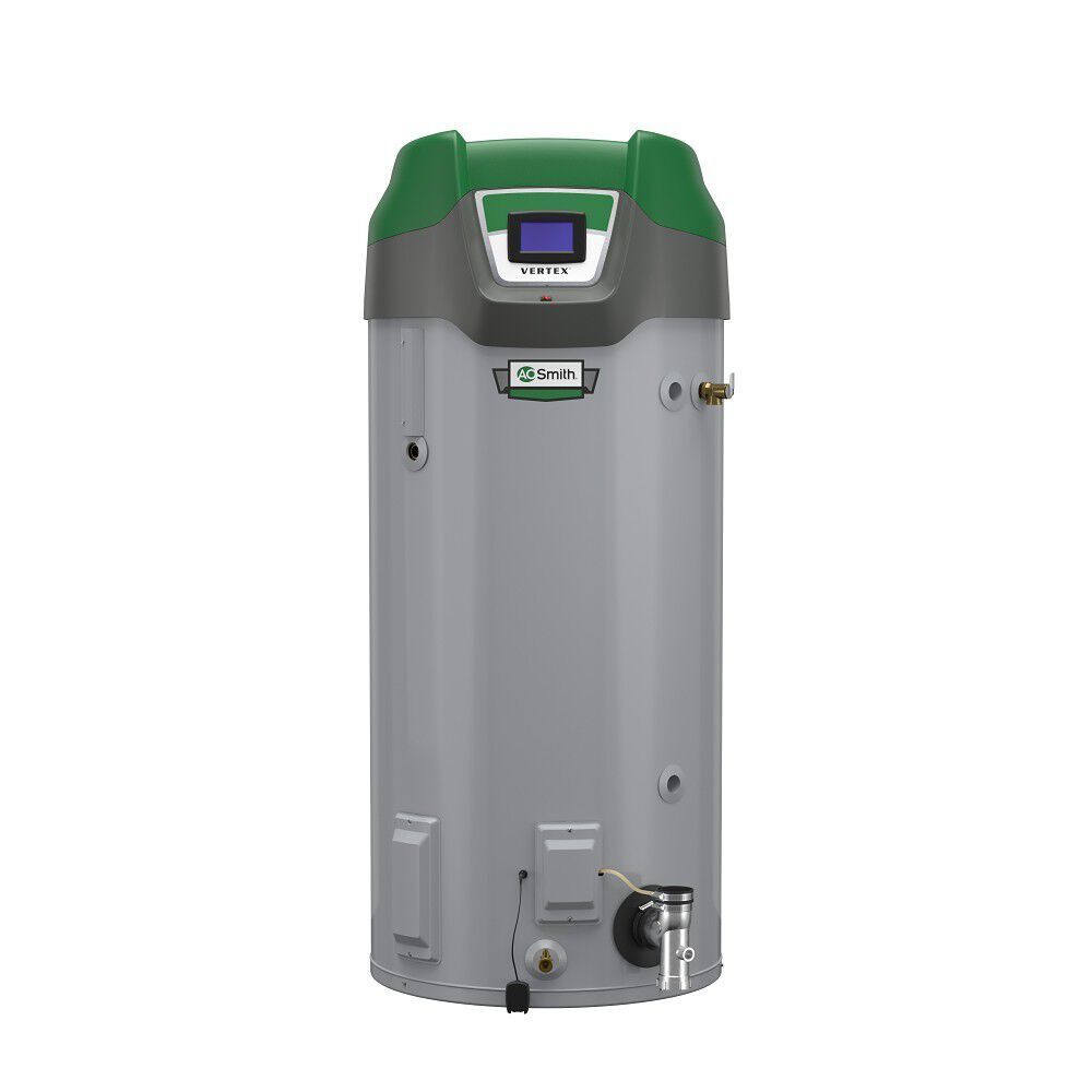 A.O Smith HDHE-75 Vertex 75 Gallon Direct Vent Residential Water Heater w/ Adaptive Gas Valve, 0.88 UEF, 100,000 BTU/hr, Gas & Propane