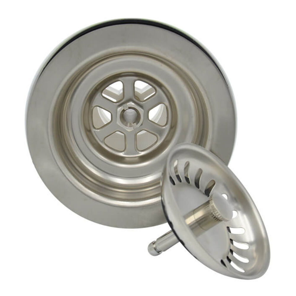 CMT300/BRS Classic - 3-1/2" Deluxe Stemball Kitchen Sink Strainer, Brushed Stainless