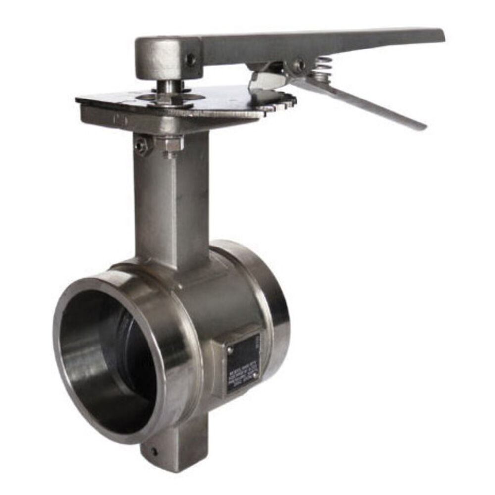 Gruvlok® 1330025945 FIG B480 2-1/2" Butterfly Valve, Grooved End Style, 316 Stainless Steel Body, Grade-E EPDM Softgoods
