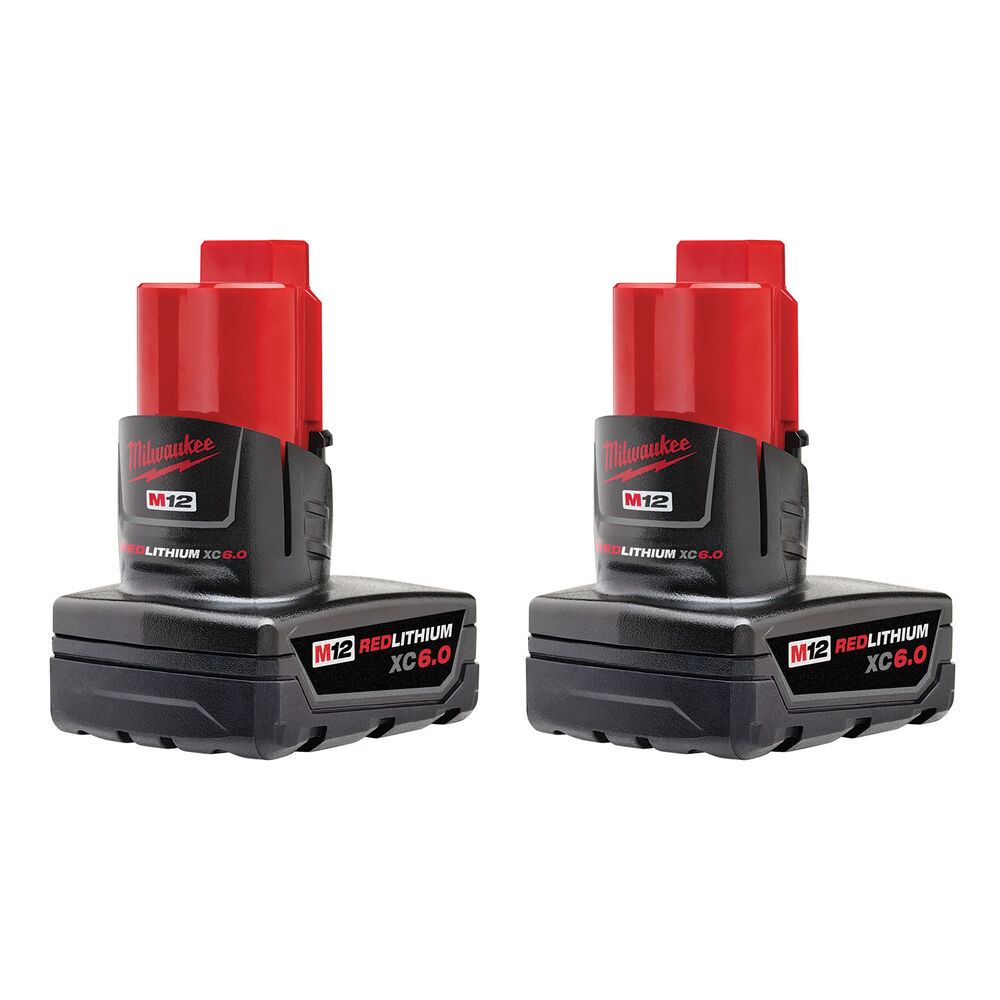 Milwaukee® Tool 48-11-2462B M12™ REDLITHIUM™ XC6.0 Battery Pack, 2 Pack