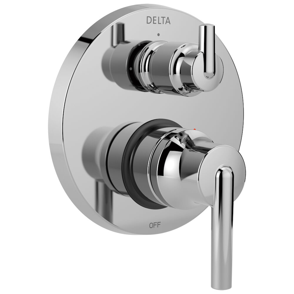Delta Trinsic® Contemporary Two Handle Monitor® 14 Series Valve Trim with 3-Setting Integrated Diverter, Chrome