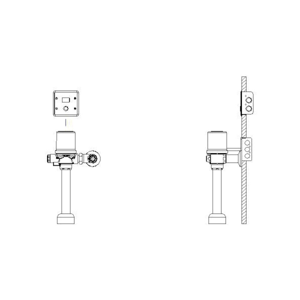 Commercial 81T WMS Hardwire Flush Valve - Wall Mount, Chrome