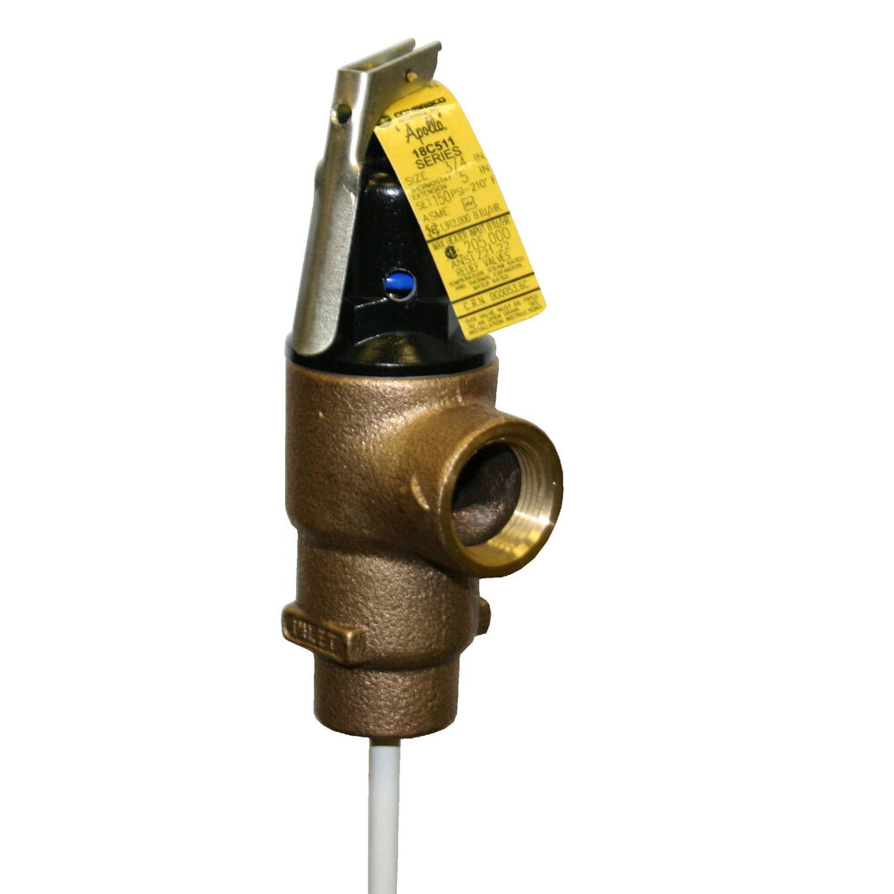 18C5115150 18C-500 Apollo™ 3/4" High Capacity Temperature & Pressure Relief Valve, MNPT, 150 psi, Bronze Body, Domestic