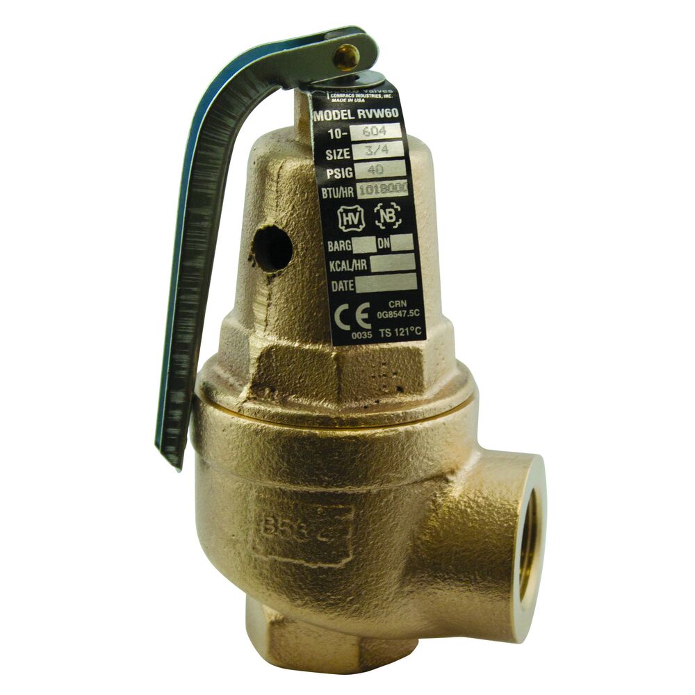 1061605 10-600 Apollo™ 1-1/4x1-1/2" Hot Water Safety Relief Valve w/ Oversized Outlet, 30 psi, FNPT, Bronze, Domestic