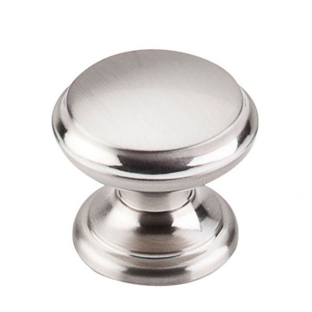 Top Knobs M1303-BSN Asbury 1-3/8" Flat Top Drawer Knob, Zinc, Brushed Satin Nickel