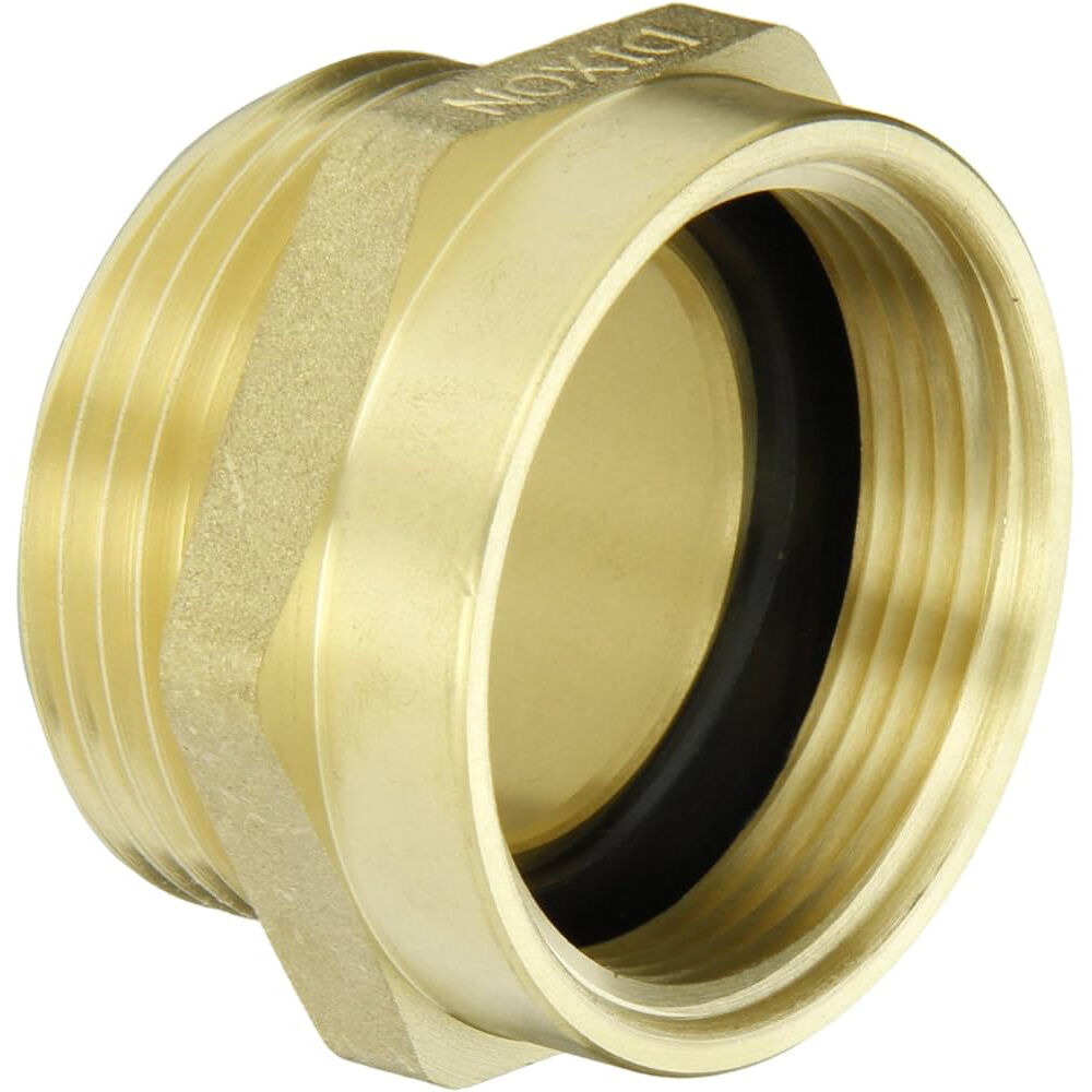 Dixon® FM2525F Hex Female to Male Nipple, 2-1/2" Nominal, 2-3/32" L, Brass, FNPT x Male NH NST