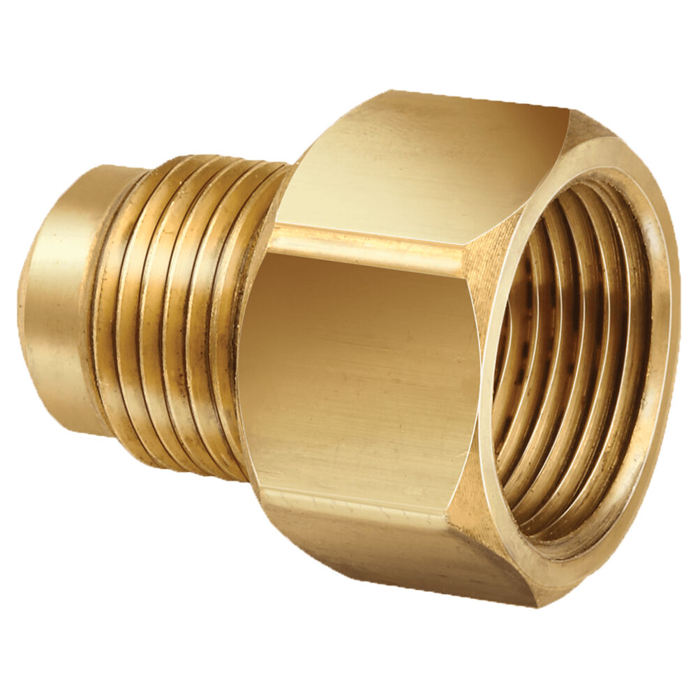 UR3-64 JB Industries 3/8 x 1/4" Female Flare x Flare Adapter, Brass, Domestic