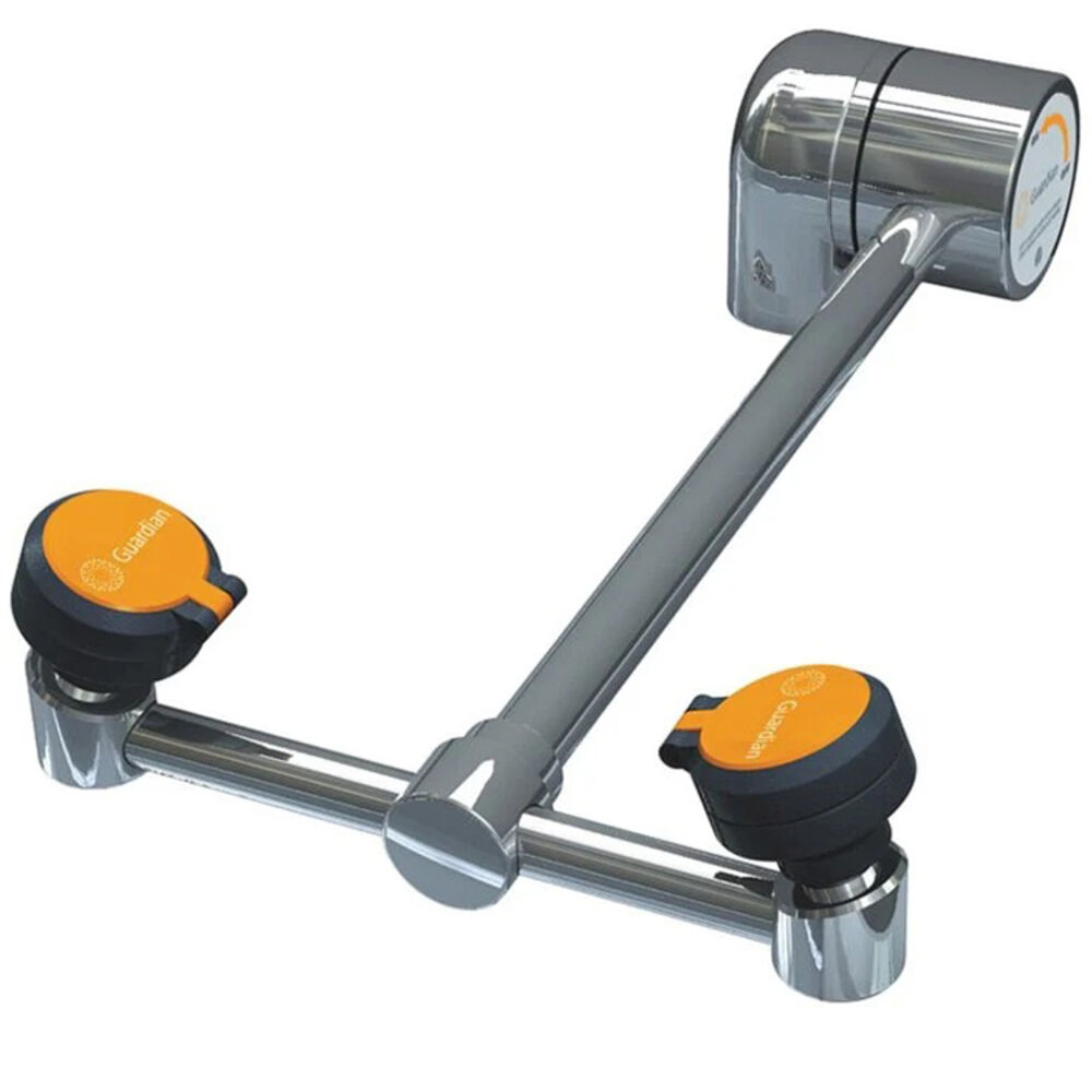 Guardian G1849 AutoFlow™ Eyewash Station, Center Deck Mounted, 90 Deg Swing-Down