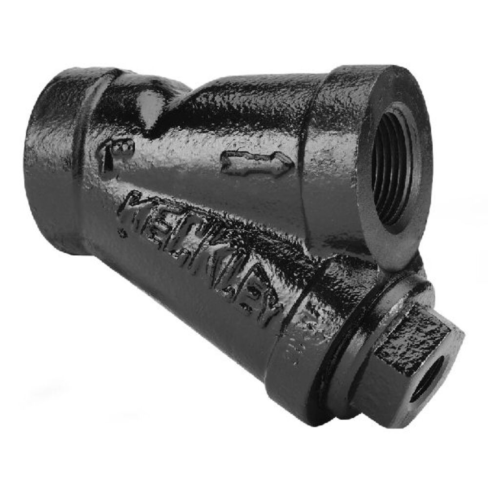 23THY-CIM20M34-FTI-B7 Keckley 2" 250 Class Threaded Y-Strainer w/ 20 Mesh Stainless Steel Screen, 250 psi, FNPT, Cast Iron