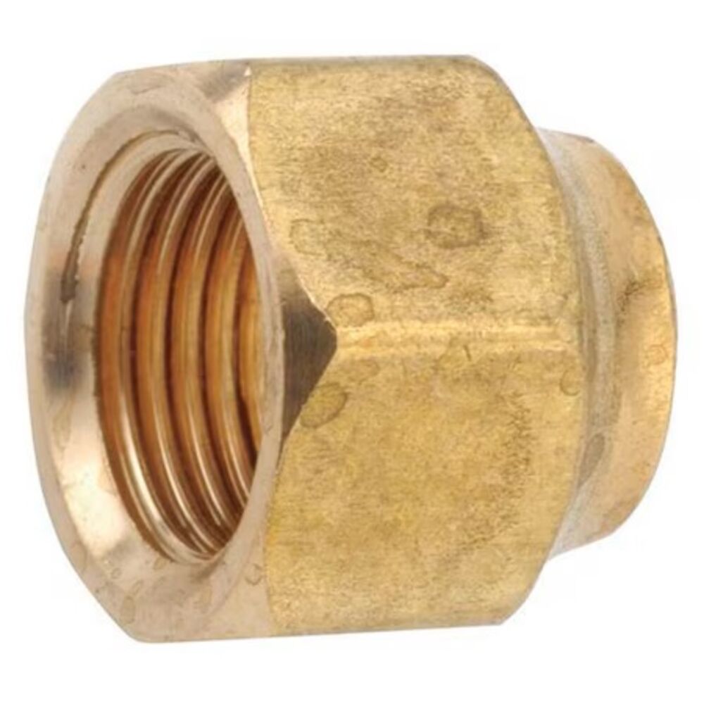 Midland 704018-10 Short Forged Nut, 5/8", Flare, Brass