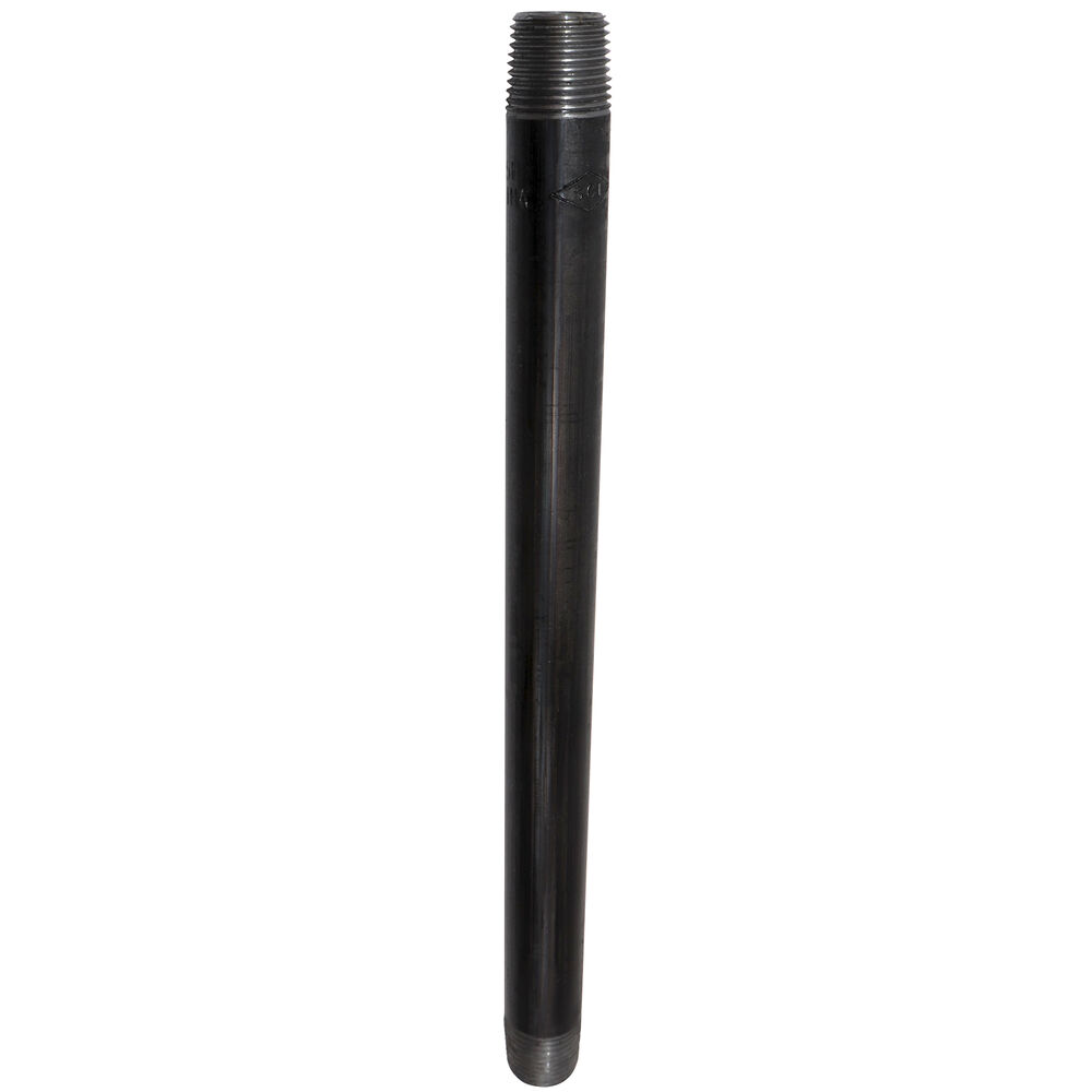Pipe Nipple, 1/2 inx11" L Butt Weld, Carbon Steel, Black, SCH 40/STD, Import