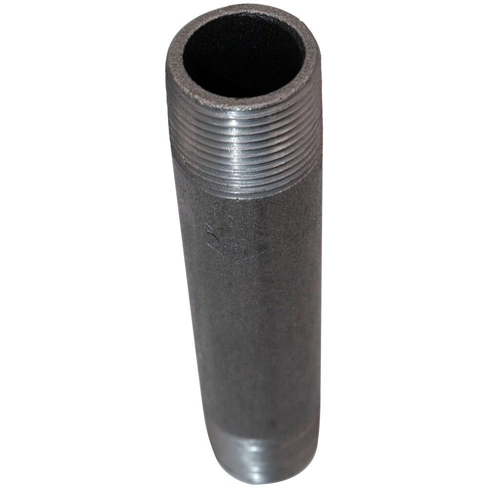 Pipe Nipple, 1 inx6" L NPT, Carbon Steel, Black, SCH 80/XH, Seamless, Import