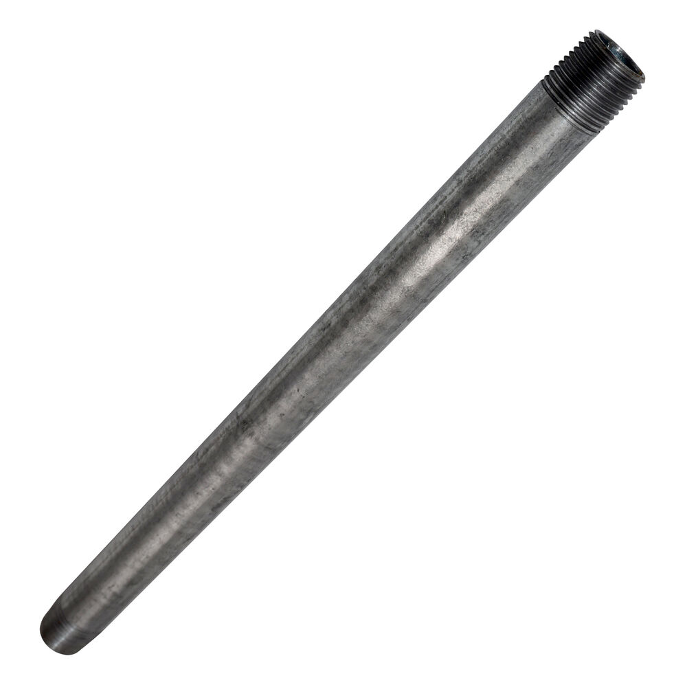 Smith-Cooper® 84NI4004120C Pipe Nipple, 1/2 inx12" L Butt Weld, Carbon Steel, Galvanized, SCH 40/STD, Import
