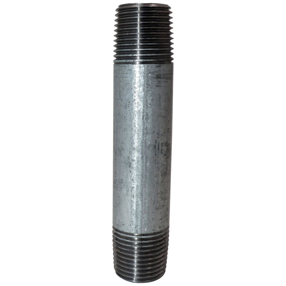 Beck® 0831015607 FIG 343 Standard Pipe Nipple, 1/2 inx4" L MNPT, Steel, Galvanized, SCH 40/STD, Welded, Import
