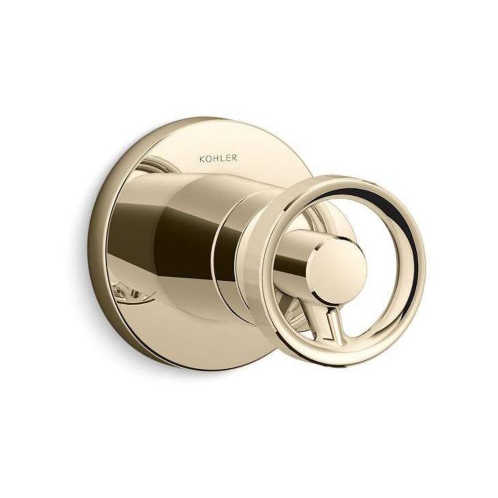 Kohler® T78026-9-AF Components® Mastershower® Transfer Valve Trim w/ Industrial Handle, Vibrant French Gold