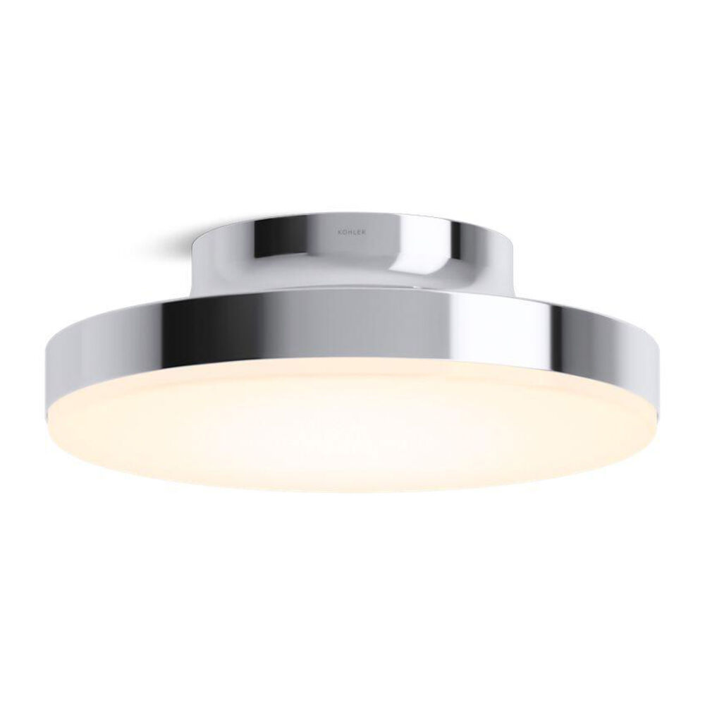 Kohler® 30624-FMLED-CPL Purist® 15" Flush-Mount Light, LED Lamp, 120 V, Polished Chrome Housing