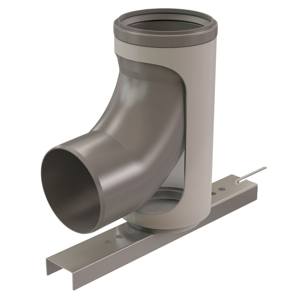 Centrotherm ISBS0487 InnoFlue® Single Wall Base Support, 4" ID x 5.1" OD, For Use w/ InnoFlue® Polypropylene Vent Systems