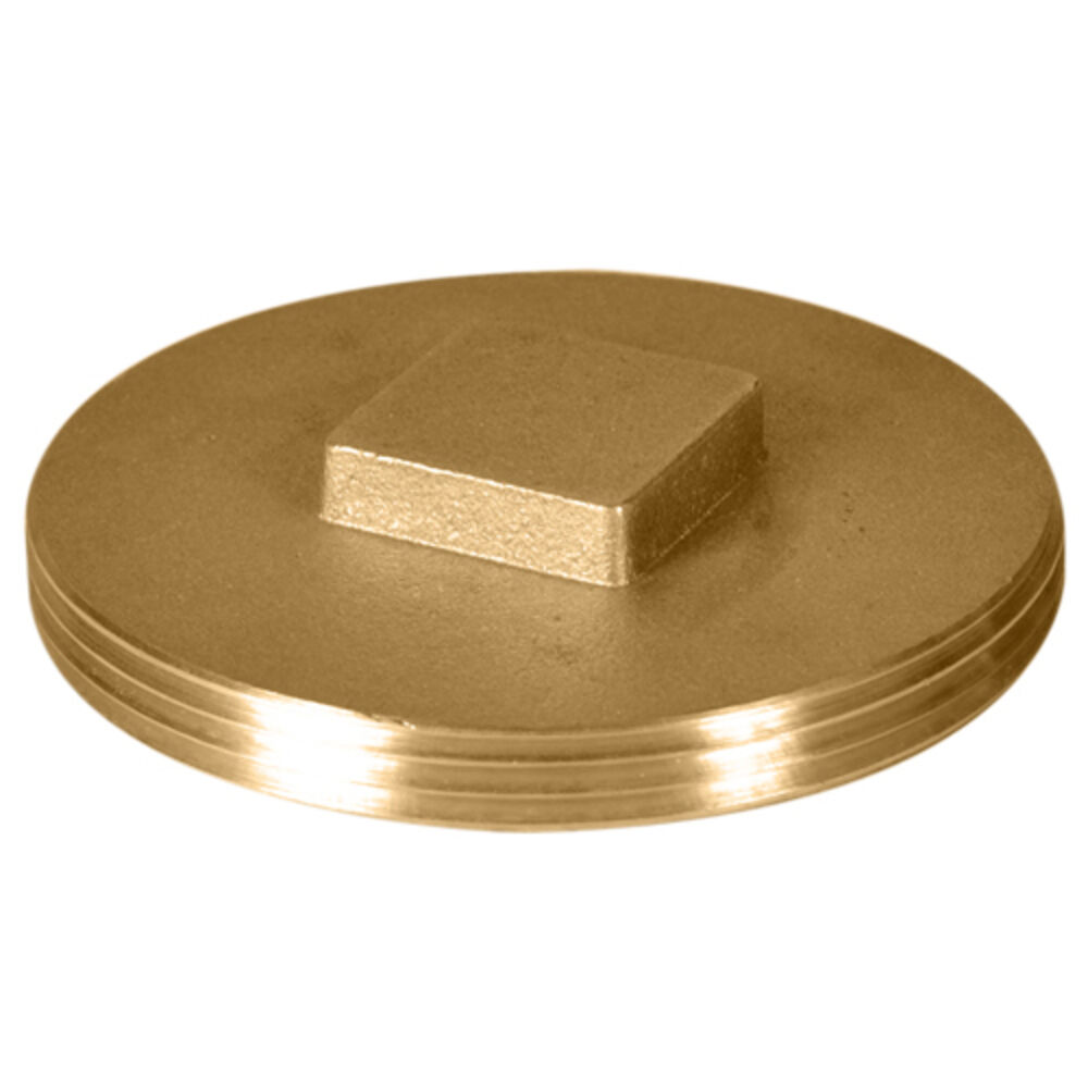 1100-45 4-1/2" Raised Square-Head Southern Code Brass Plug