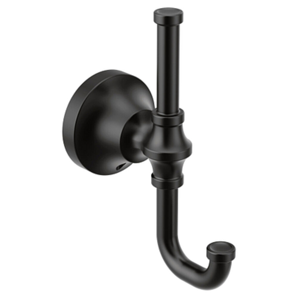 Moen® YB0703BL Colinet™ Double Robe Hook, Matte Black