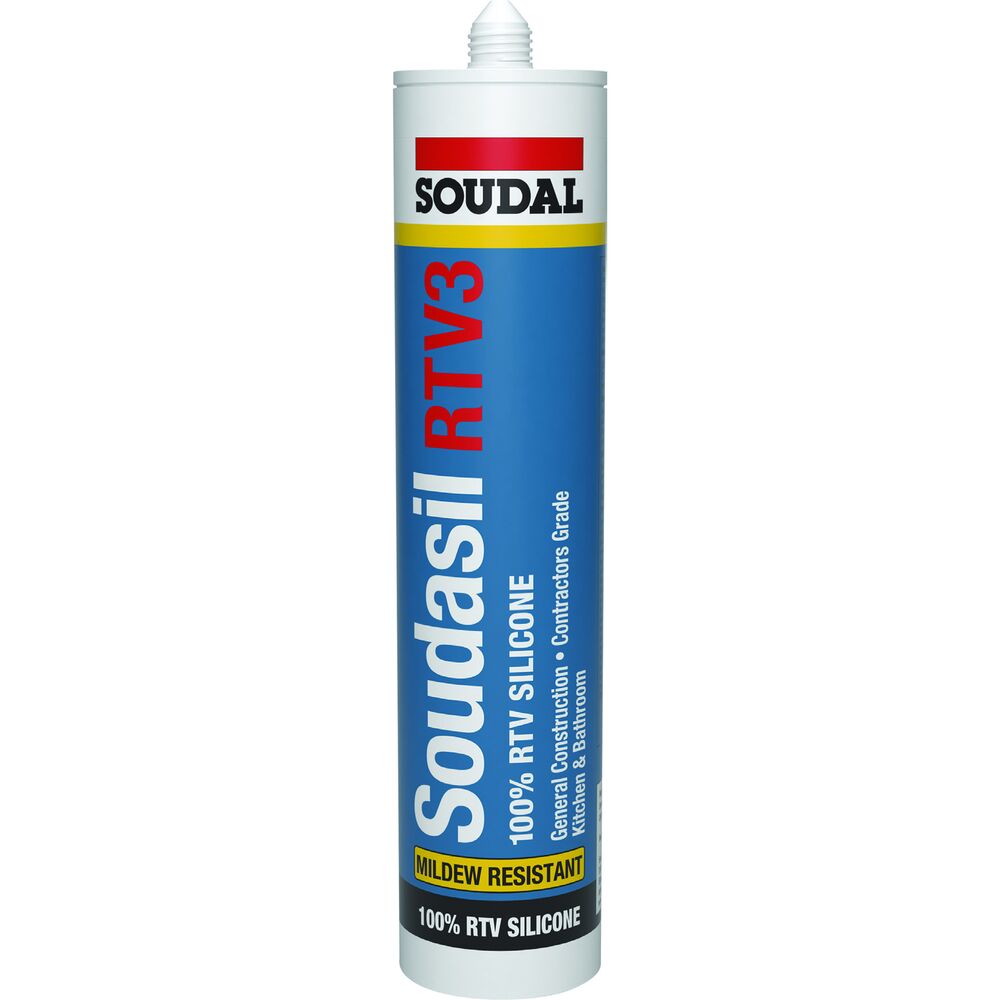 BOSS® by Soudal 143744 Soudasil RTV3 Silicone Sealant, 10.1 oz, Paste, Clear