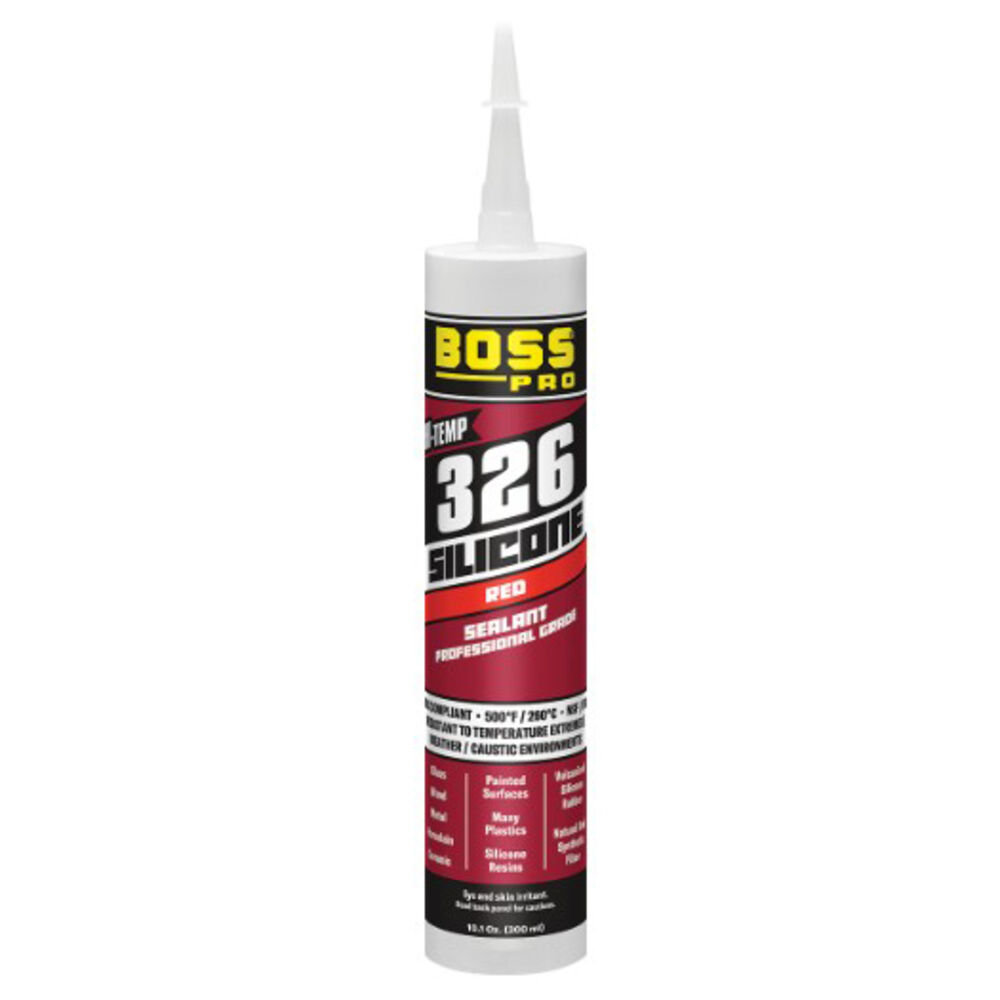 BOSS® by Soudal 142228 326 Hi-Temp Silicone, 10.1 oz, Red