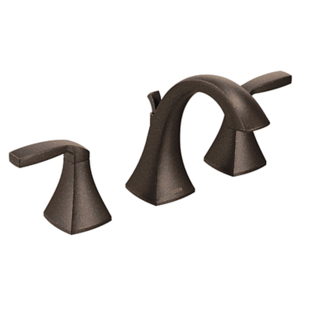 Moen® TV6905ORB Voss™ 2-Handle Widespread Bathroom Faucet w/ Lift Rod Drain, 1.5 gpm, 4-1/2 in H Spout, Oil Rubbed Bronze